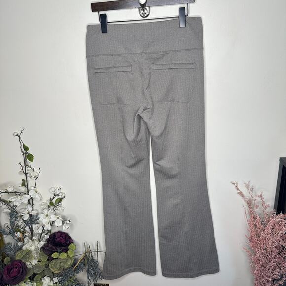 ATHLETA Delancey Herringbone Flare Pants Bluff Grey Tan Taupe Sz L {VV38} - Picture 3 of 4